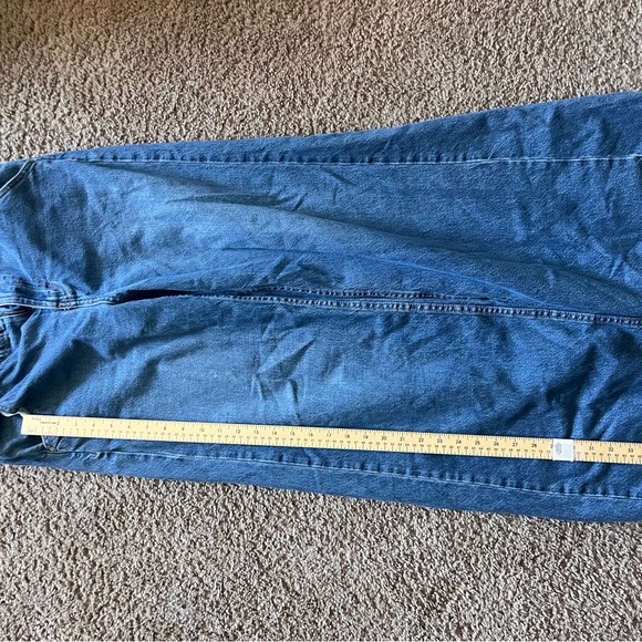 Free People Harlow Mid-Rise Wide Leg Jeans We The Free Denim Blue - Picture 4 of 5